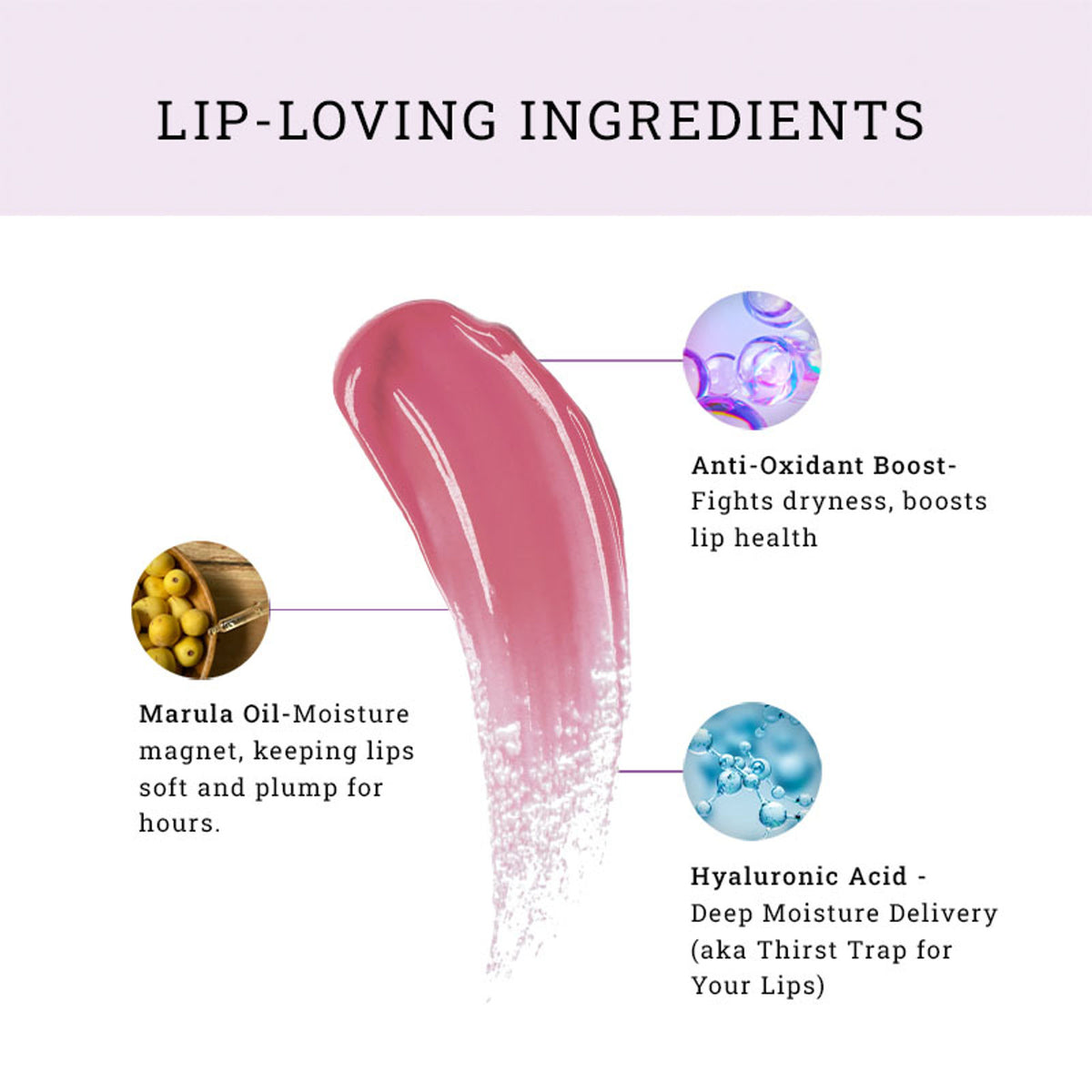 LOVETC High Glaze Tinted Lip Gloss in Barely Blushing with mirror shine, non-sticky formula, and hyaluronic acid for smooth lips.