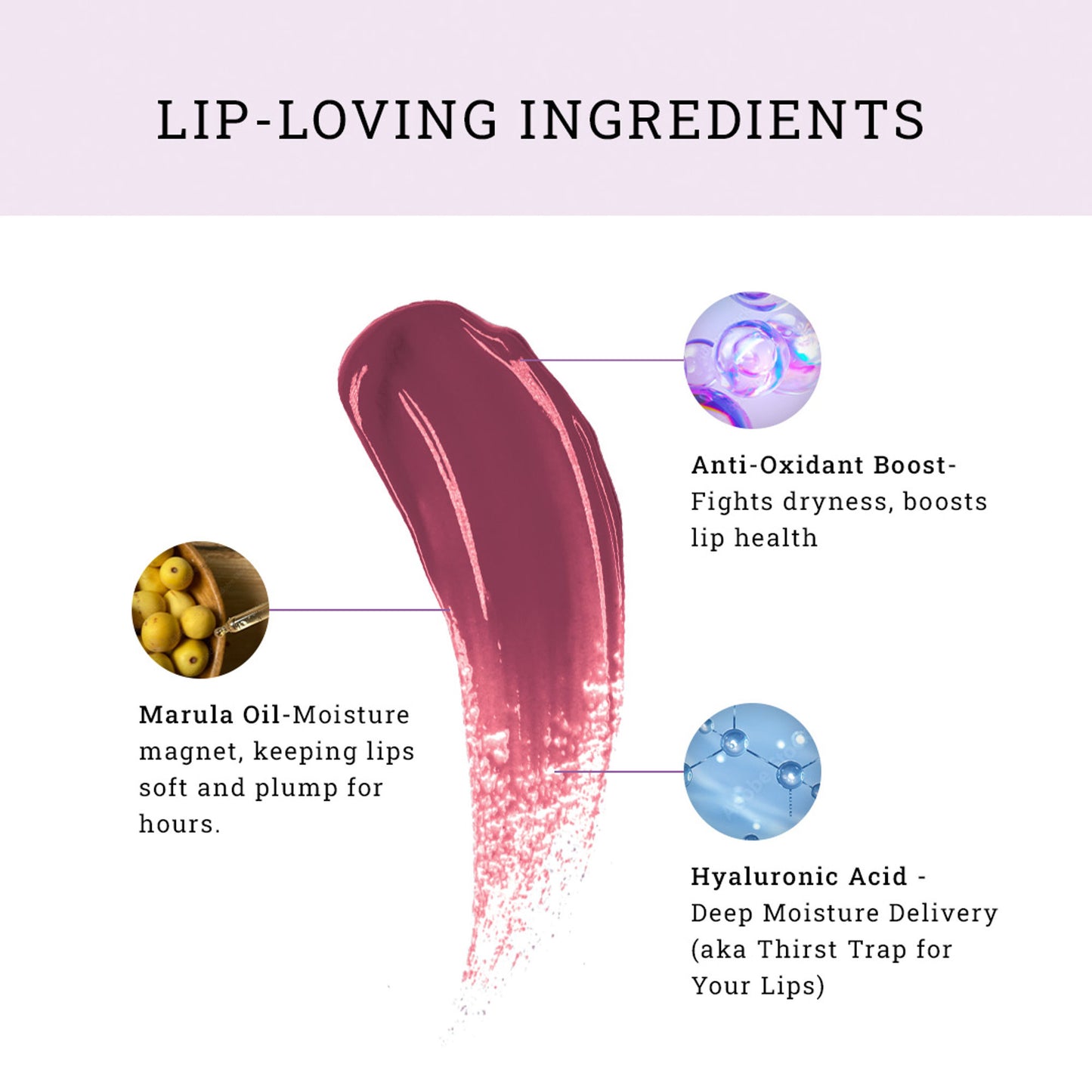 LOVETC High Glaze Tinted Lip Gloss, Mirror Shine, Non-Sticky, Hyaluronic Acid - Mauve Miracles