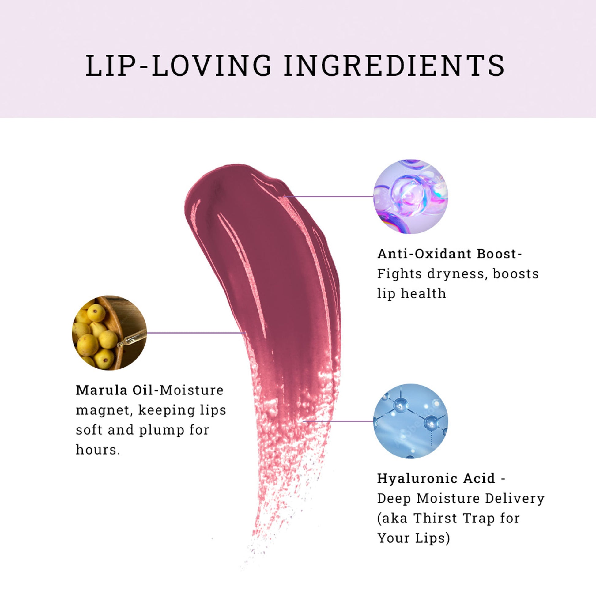 LOVETC High Glaze Tinted Lip Gloss, Mirror Shine, Non-Sticky, Hyaluronic Acid - Mauve Miracles