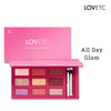 LOVETC Eyeshadow Palette With Brush, 9-in-1 Shades, Water & Smudge Proof - Pink Outside The Box