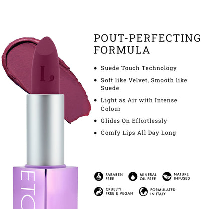 LOVETC High Definition Matte Lipstick, Transfer-Proof & Non-Drying - Midnight Snack