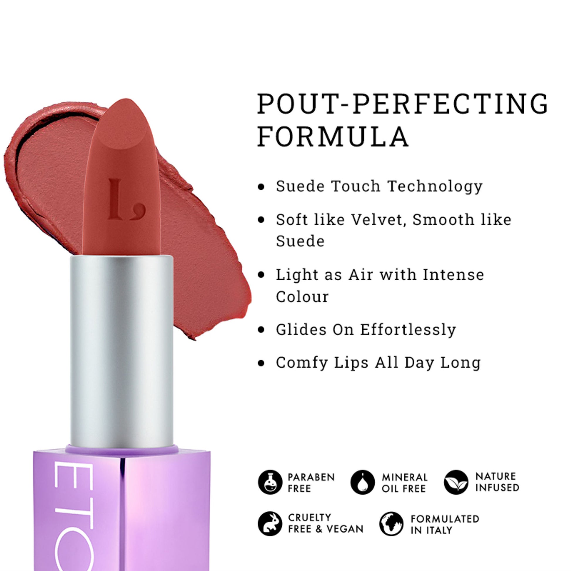 LOVETC High Definition Matte Lipstick, Transfer-Proof & Non-Drying - Sweet Swagger