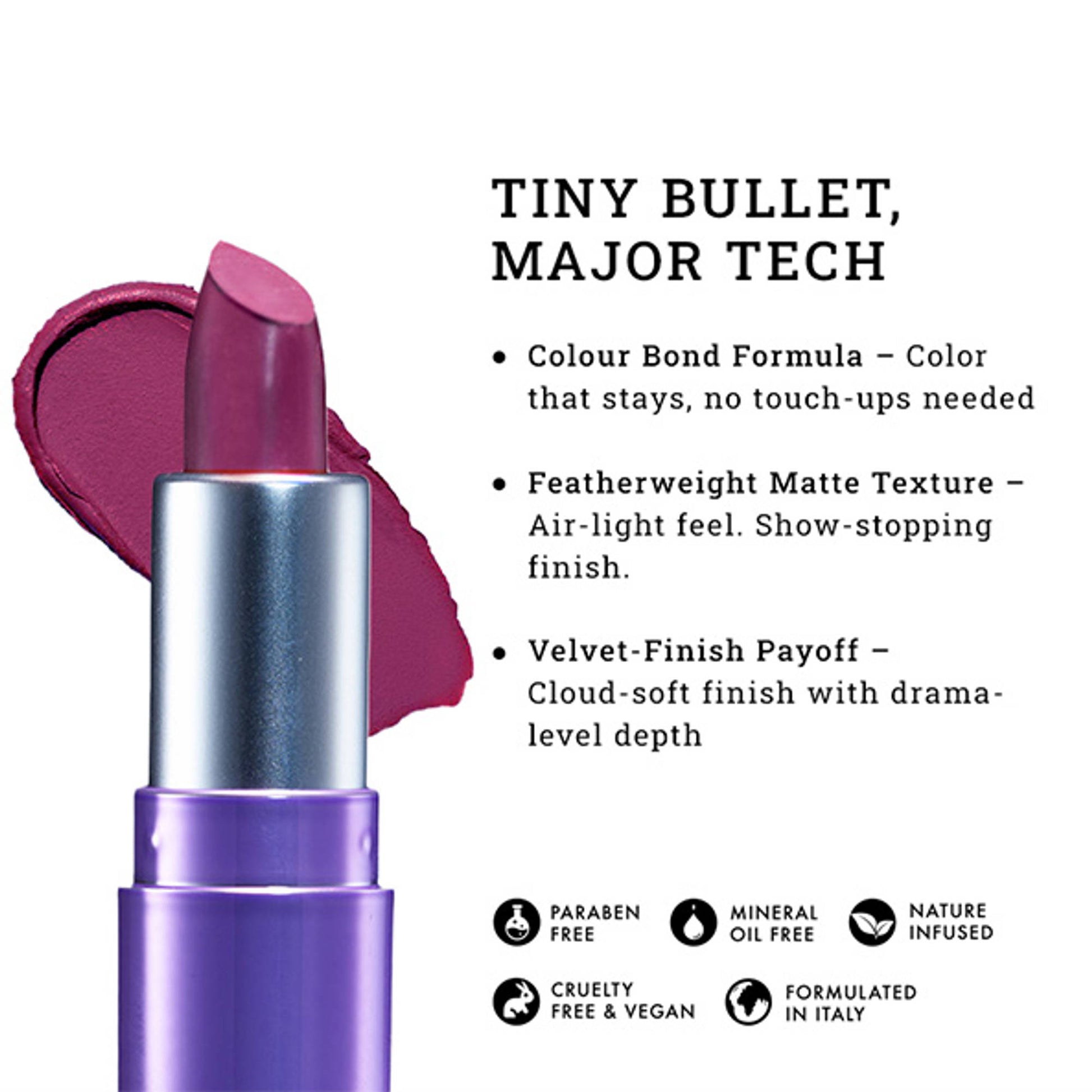LOVETC HD Matte Mini Lipstick Transfer-Proof, Hydrating - Wild Crush