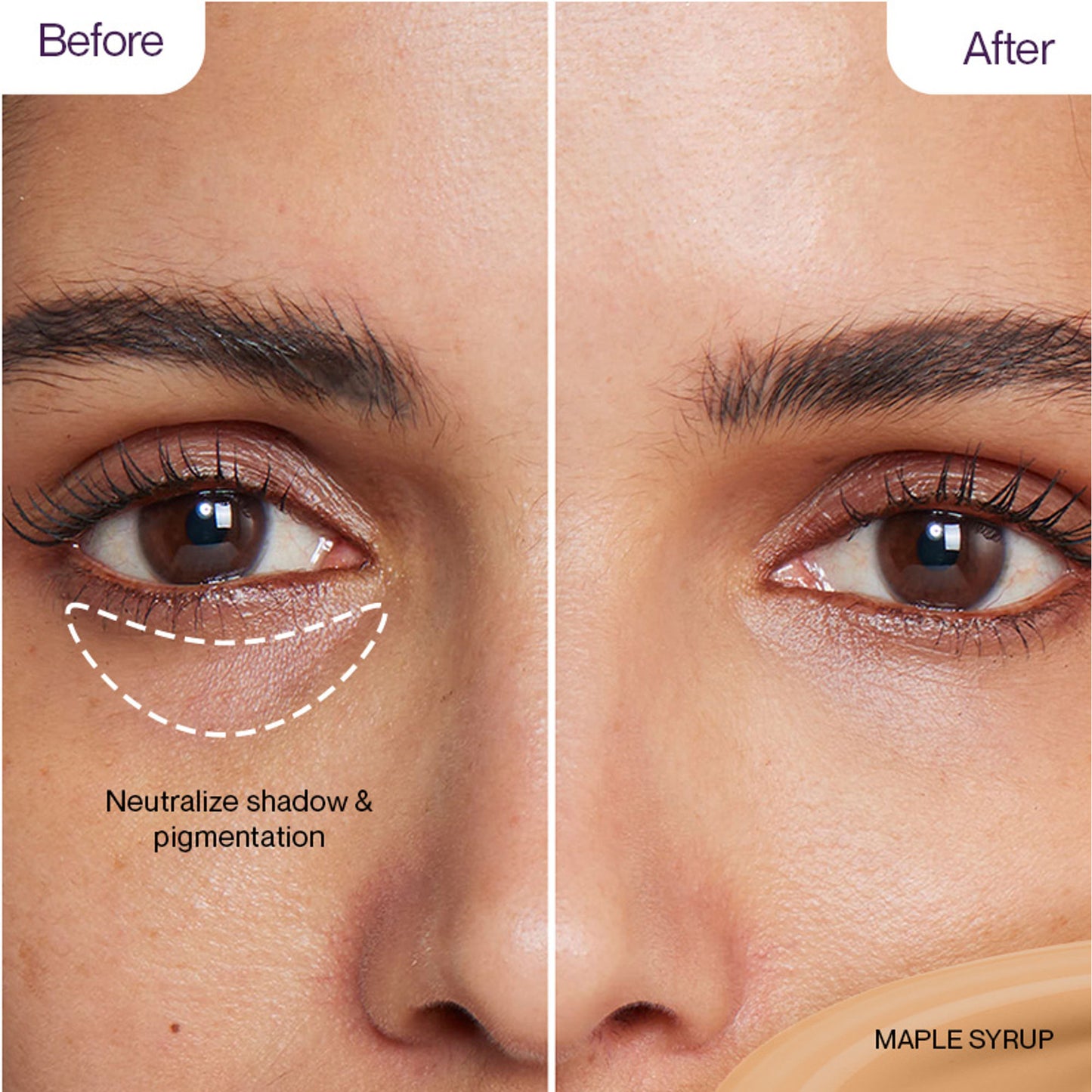 LOVETC Creamy Comfort Concealer, Full Coverage, Crease-Resistant, Ceramides - Maple Syrup