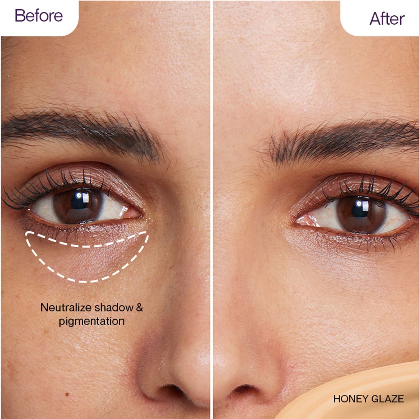 LOVETC Creamy Comfort Concealer, Full Coverage, Crease-Resistant, Ceramides - Honey Glaze