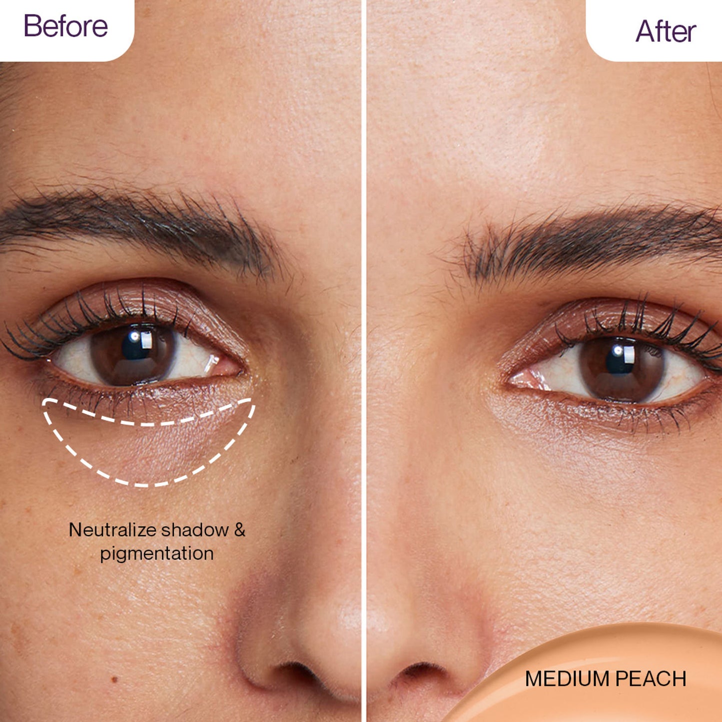 LOVETC Creamy Comfort Corrector, Full Coverage & Crease-Resistant, With Ceramides - Medium Peach