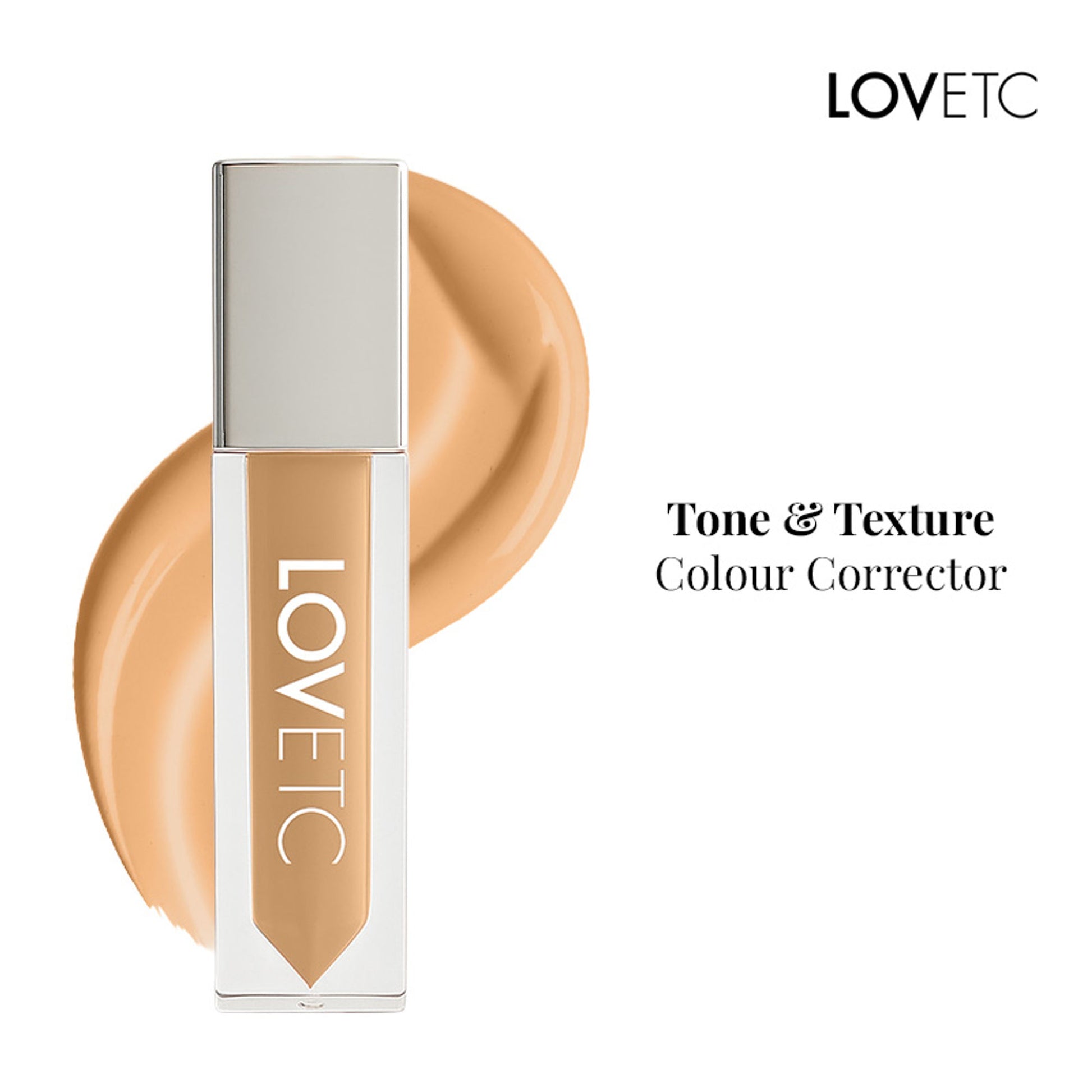 LOVETC Creamy Comfort Corrector, Full Coverage & Crease-Resistant, With Ceramides - Dark Peach