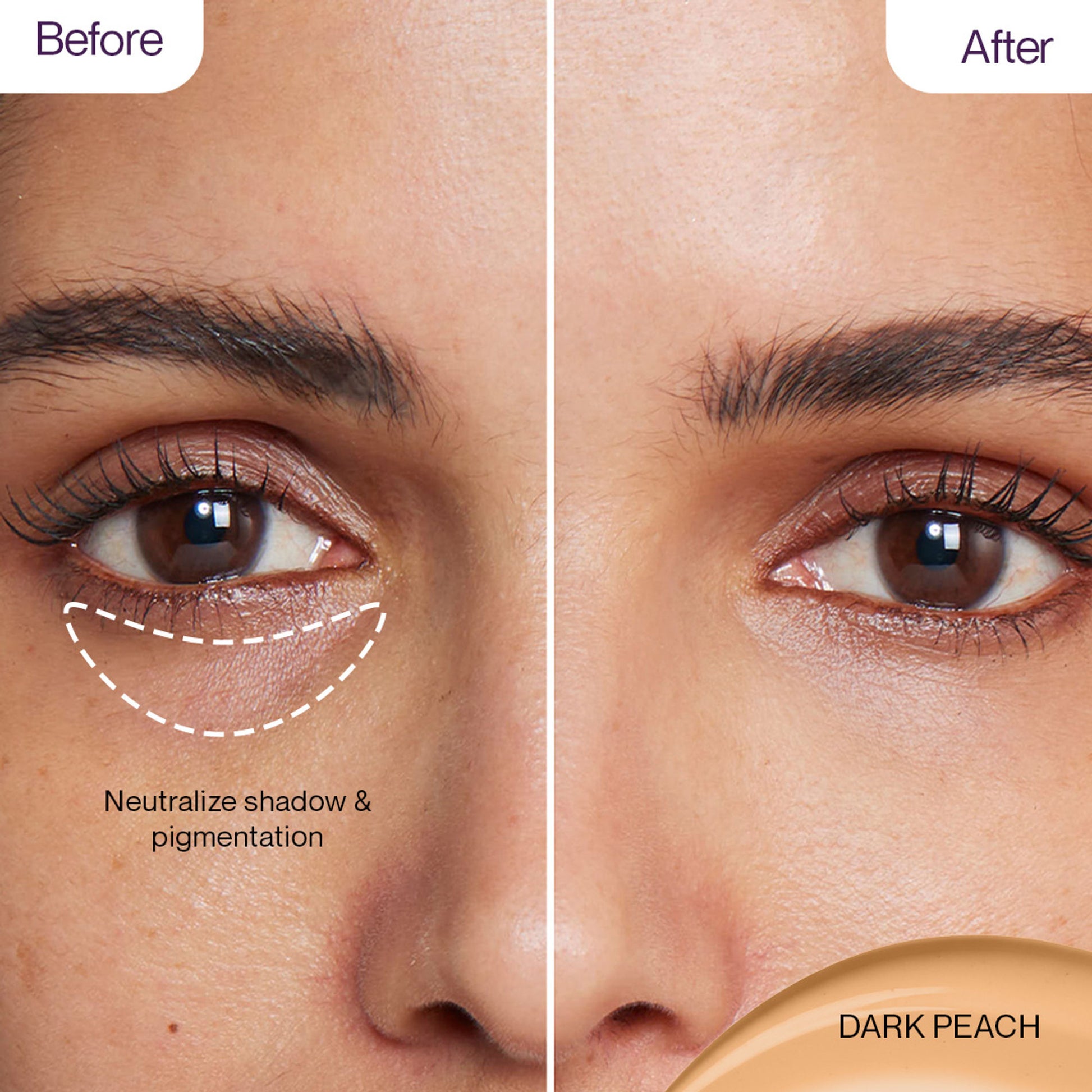 LOVETC Creamy Comfort Corrector, Full Coverage & Crease-Resistant, With Ceramides - Dark Peach