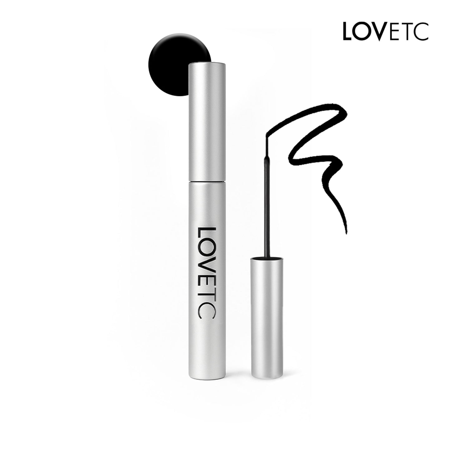 LOVETC Demi-Matte Waterproof Liquid Eyeliner, 24-Hr Longwear & Smudge Proof - Little Black Day