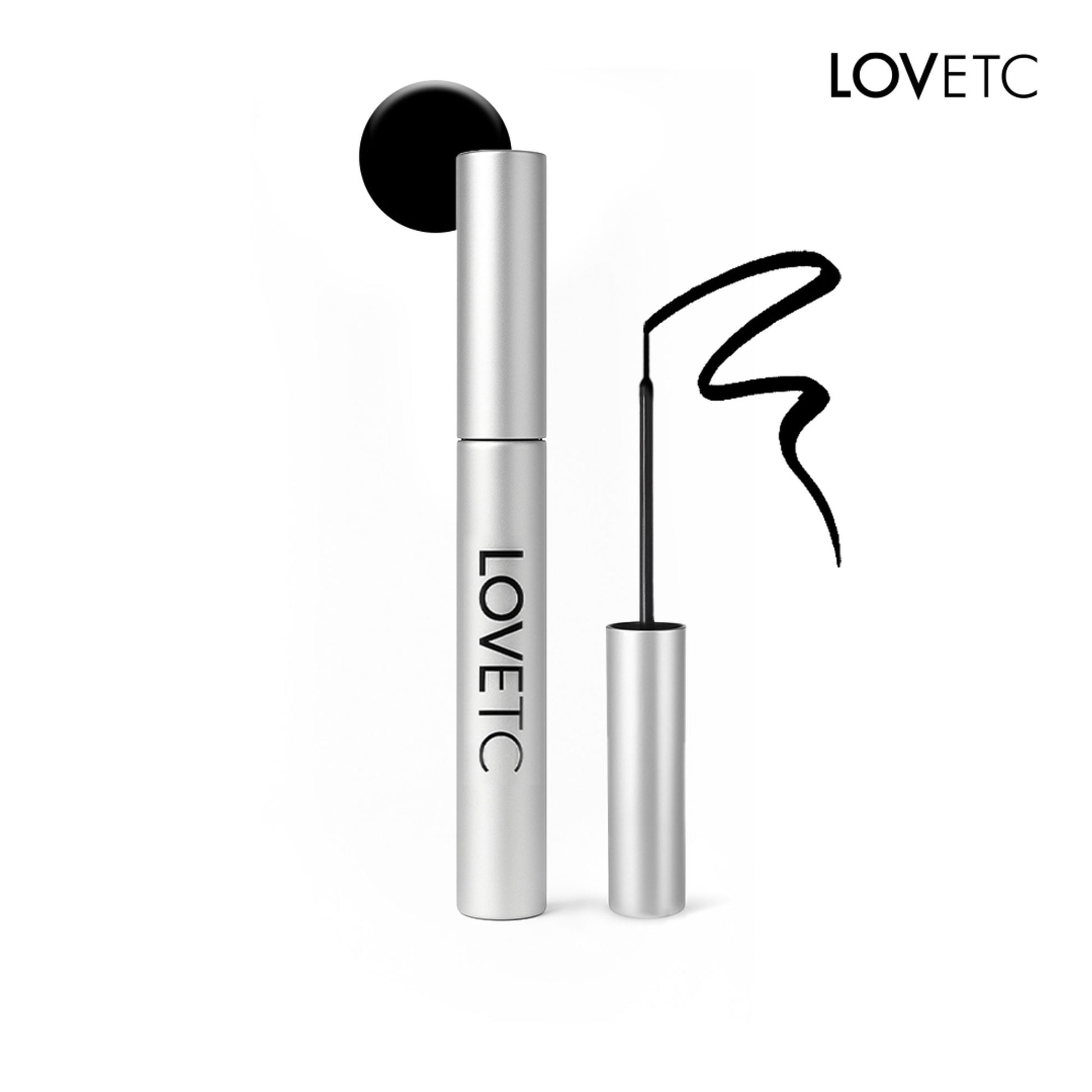 LOVETC Demi-Matte Waterproof Liquid Eyeliner, 24-Hr Longwear & Smudge Proof - Little Black Day