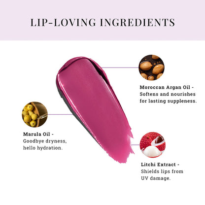 LOVETC Moisture Shine Lipstick, High Gloss, Ultra-Creamy & Non-Sticky - Sugar Rush