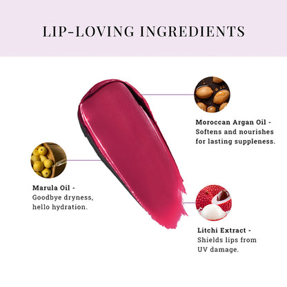 LOVETC Moisture Shine Lipstick, High Gloss, Ultra-Creamy & Non-Sticky - Cherry On Top