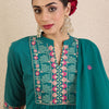 Dhiyona IE Floral Embroidered Thread Work Pure Cotton Kurta with Trousers & Dupatta