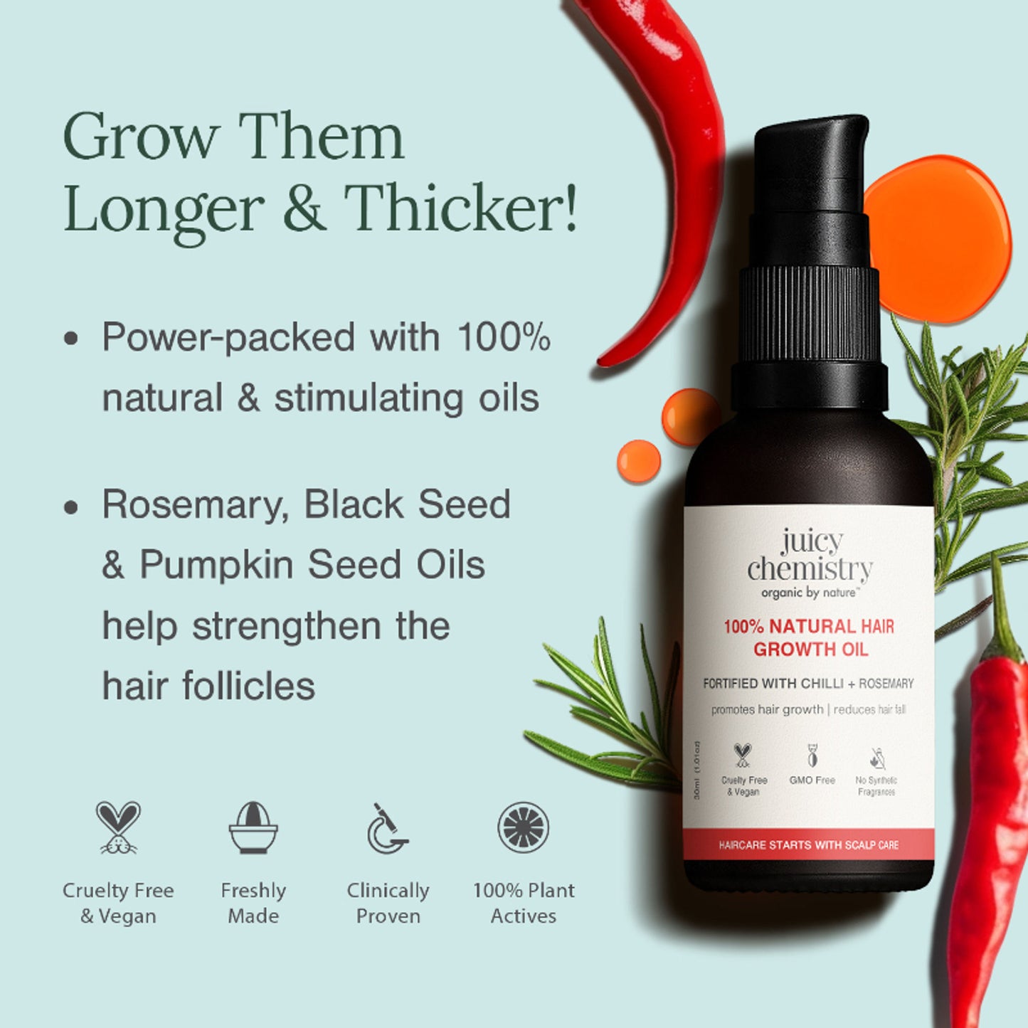 Juicy Chemistry 100% Natural Hair Growth Oil