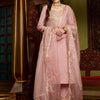 Dhiyona SN Women's Mauve Ethnic Motifs Embroidered Sequinned Straight Kurta With Trouser & Dupatta