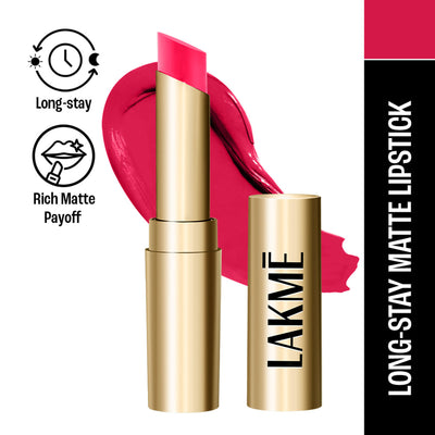 Lakme Unreal 3D Slim Bullet Lipstick, Matte Finish - Romeo Red