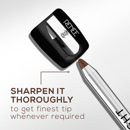 RENEE Midnight Kohl Kajal With Sharpener, Waterproof, Smudge-Proof & Lasts Up To 24 Hours - Brown