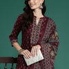 Dhiyona IE Ethnic Motifs Printed Straight Pure Cotton Kurta With Patiala & Dupatta