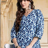 Indyancart IE Women Printed Regular Pure Cotton Kurta with Trousers