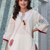 Dhiyona IE Floral Embroidered Pure Cotton Tunic With Trousers Co-Ords