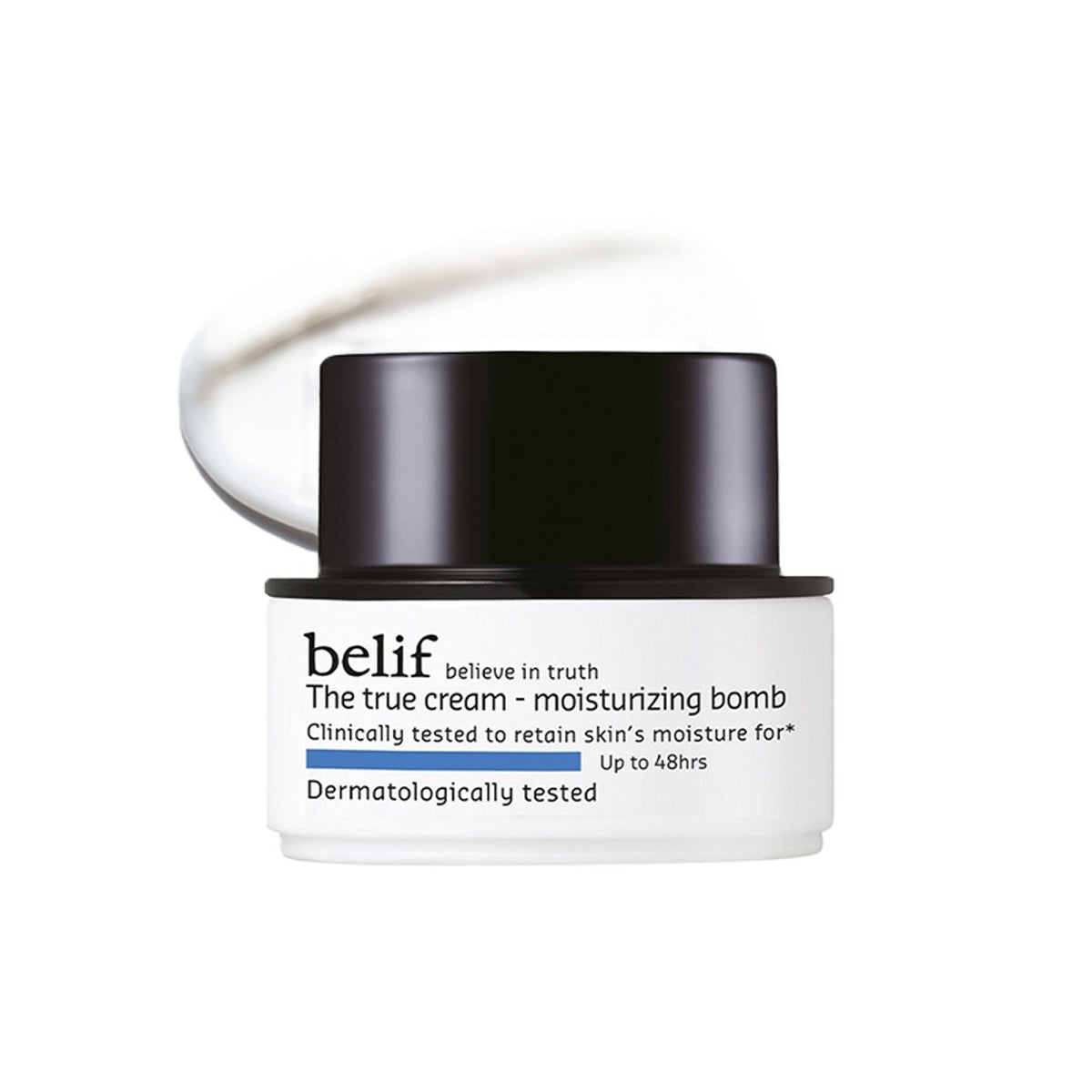 belif Moisturizing Bomb Cream Korean face cream with ceramides and peptides for barrier repair, vegan skincare product.