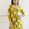 Dhiyona IE Printed Round Neck Three Fourth Sleeves Tunic With Trouser Co-Ords