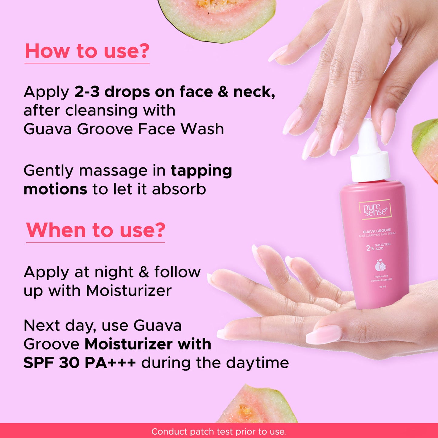 PureSense 2% Salicylic Acid Face Serum with Guava for Acne Prone Oily Skin