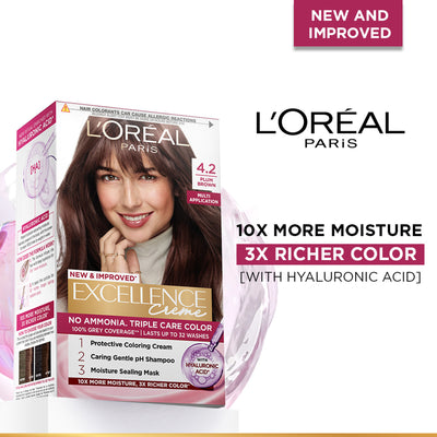 L'Oreal Paris Excellence Creme Hair Color - 4.2 Plum Brown