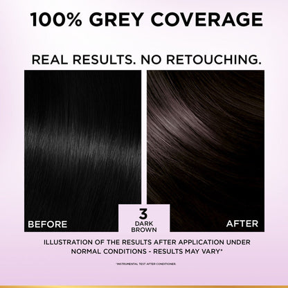 L'Oreal Paris Excellence Creme Triple Care Hair Color - 3 Dark Brown