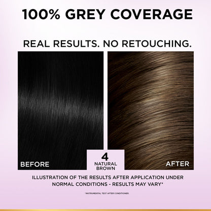 L'Oreal Paris Excellence Creme Triple Care Hair Color - 4 Natural  Brown