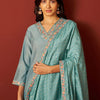 Dhiyona IE Women Floral Embroidered Kurta with Trousers & Dupatta