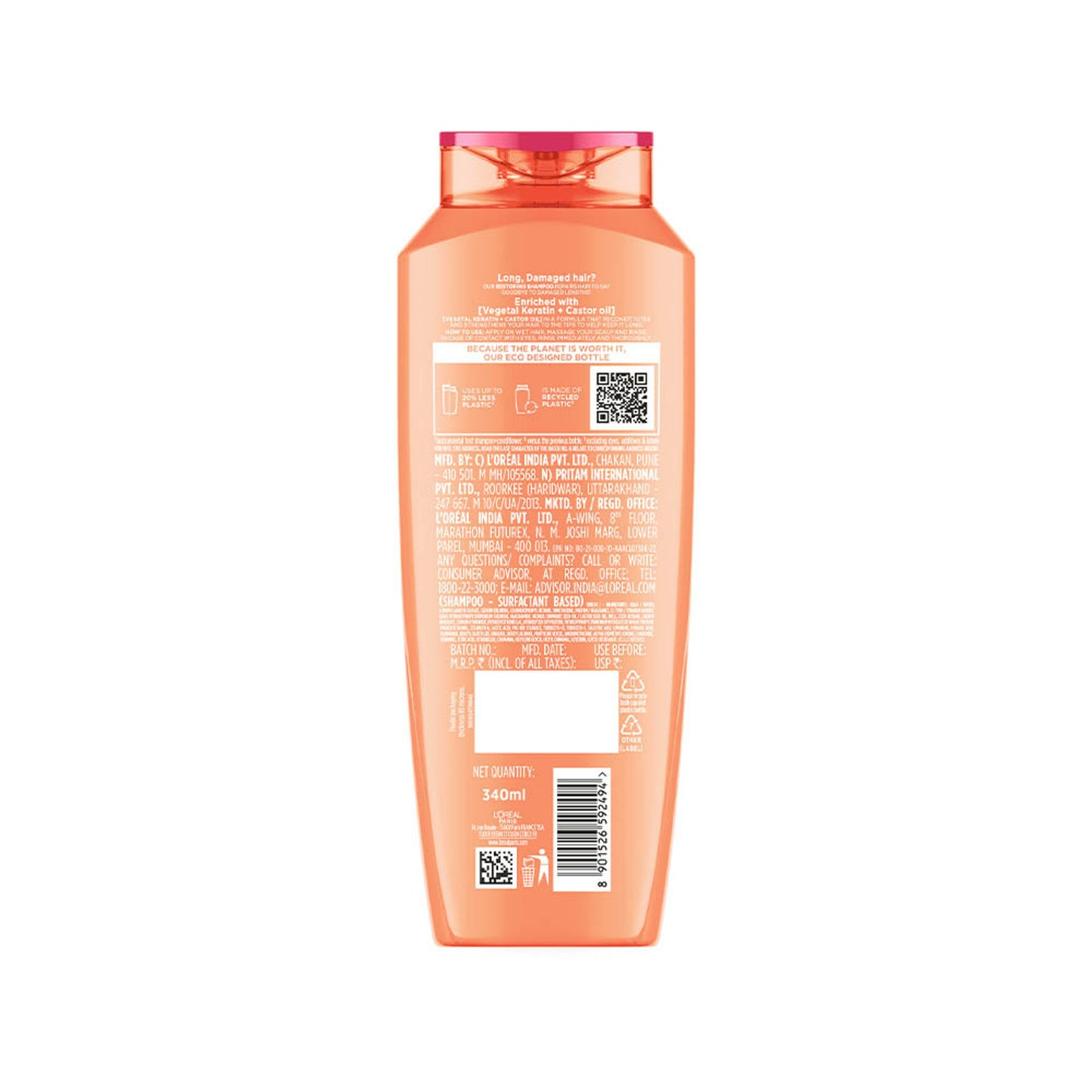 L'Oreal Paris Dream Lengths Restoring Shampoo For Long Damaged Hair