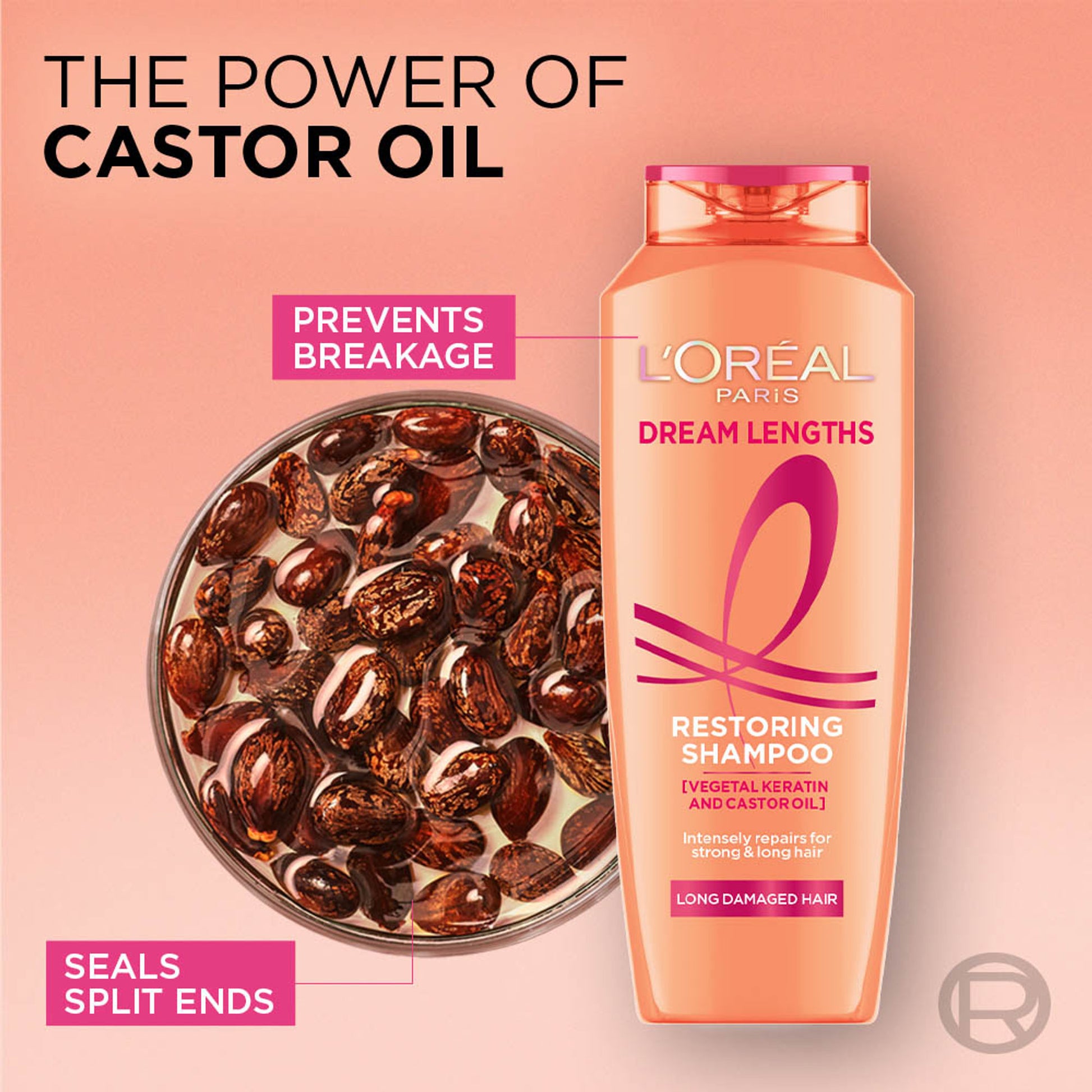 L'Oreal Paris Dream Lengths Restoring Shampoo For Long Damaged Hair