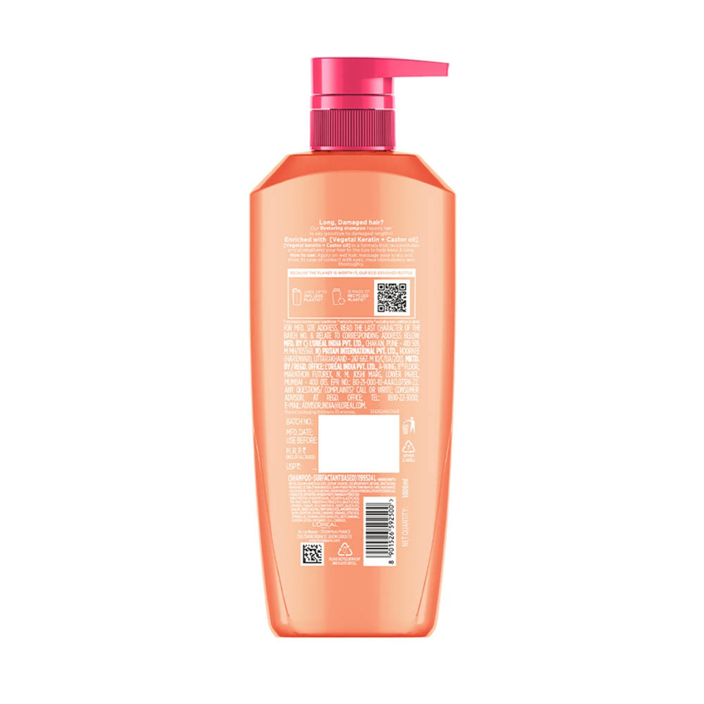 L'Oreal Paris Dream Lengths Restoring Shampoo For Long Damaged Hair