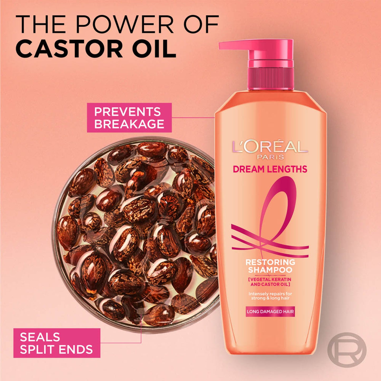 L'Oreal Paris Dream Lengths Restoring Shampoo For Long Damaged Hair