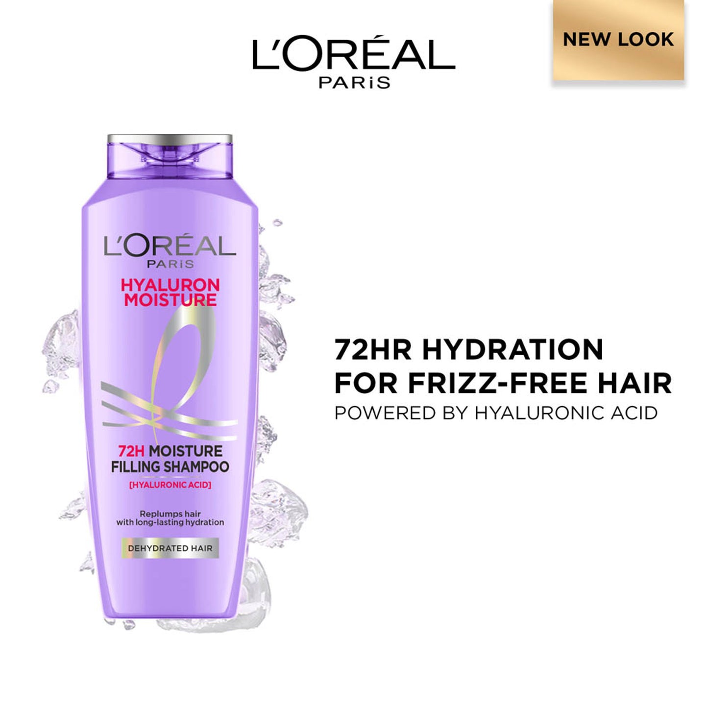 L'Oreal Paris Hyaluron Moisture Anti-frizz Shampoo With Hyaluronic Acid for 72 HR Hydrated Hair