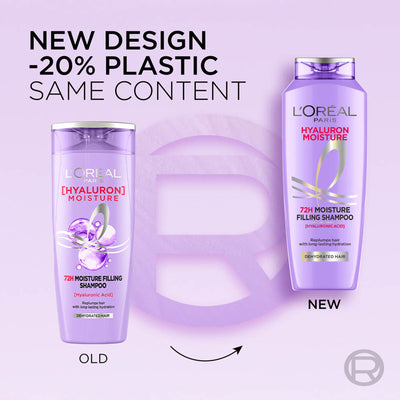 L'Oreal Paris Hyaluron Moisture Anti-frizz Shampoo With Hyaluronic Acid for 72 HR Hydrated Hair