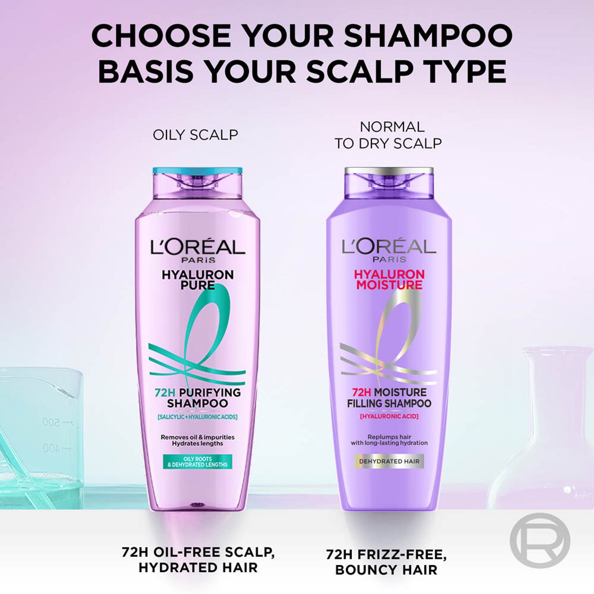 L'Oreal Paris Hyaluron Moisture Anti-frizz Shampoo With Hyaluronic Acid for 72 HR Hydrated Hair