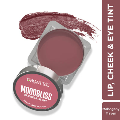 Orgatre Moodbliss Blush Lip, Cheek & Eye Tint with Goodness of Kojic Acid & Retinol - Mahogany Maven