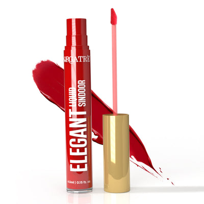 Orgatre Elegant Liquid Sindoor - Long-Lasting, Highly Pigmented, Skin-Friendly - Red