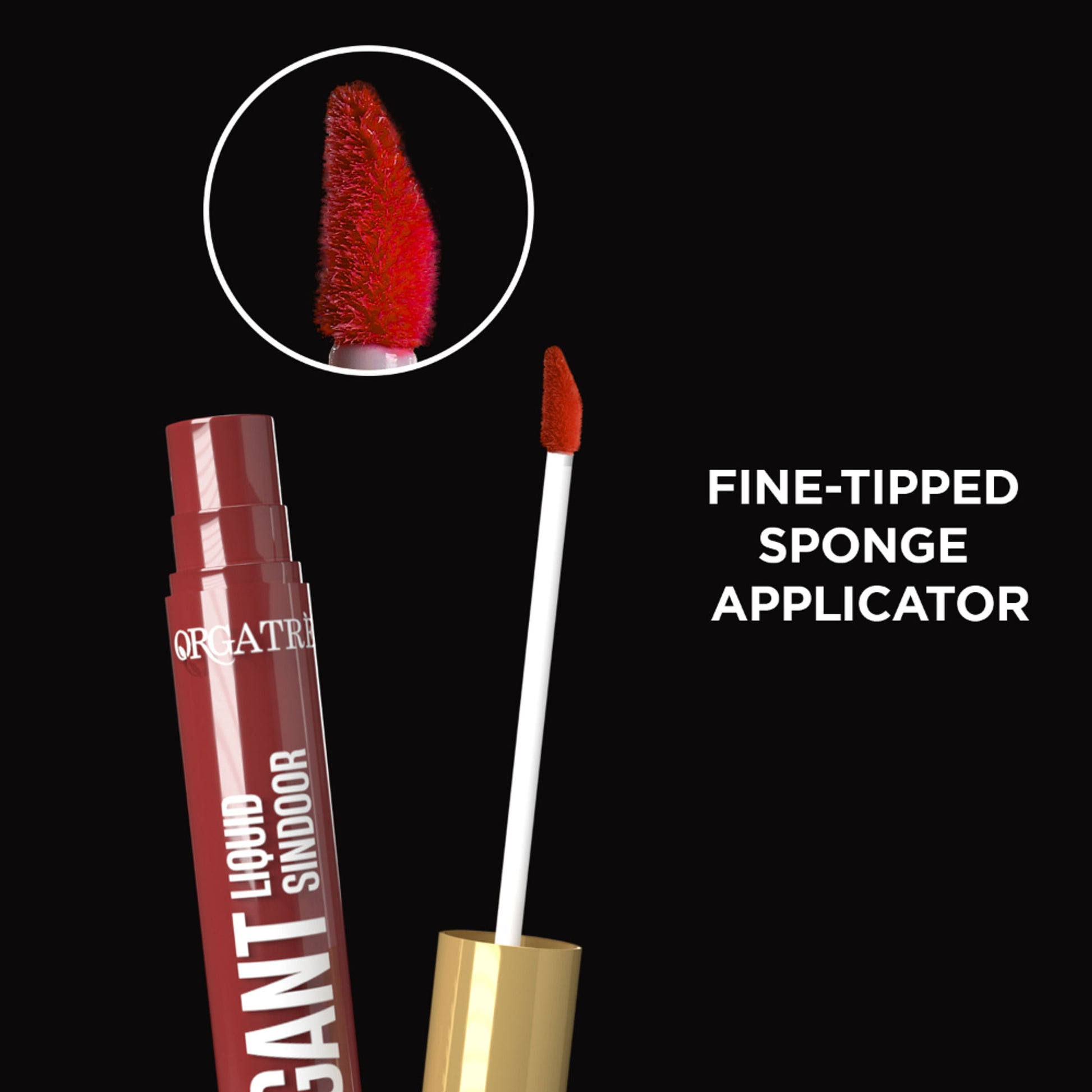 Orgatre Elegant Liquid Sindoor - Long-Lasting, Highly Pigmented, Skin-Friendly - Maroon