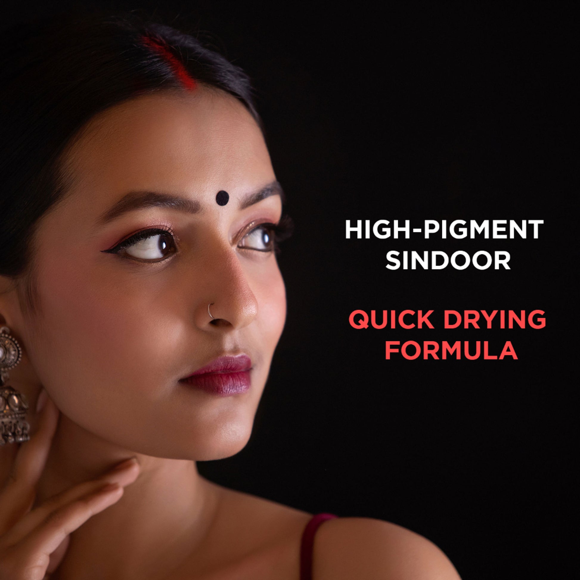 Orgatre Elegant Liquid Sindoor - Long-Lasting, Highly Pigmented, Skin-Friendly - Maroon