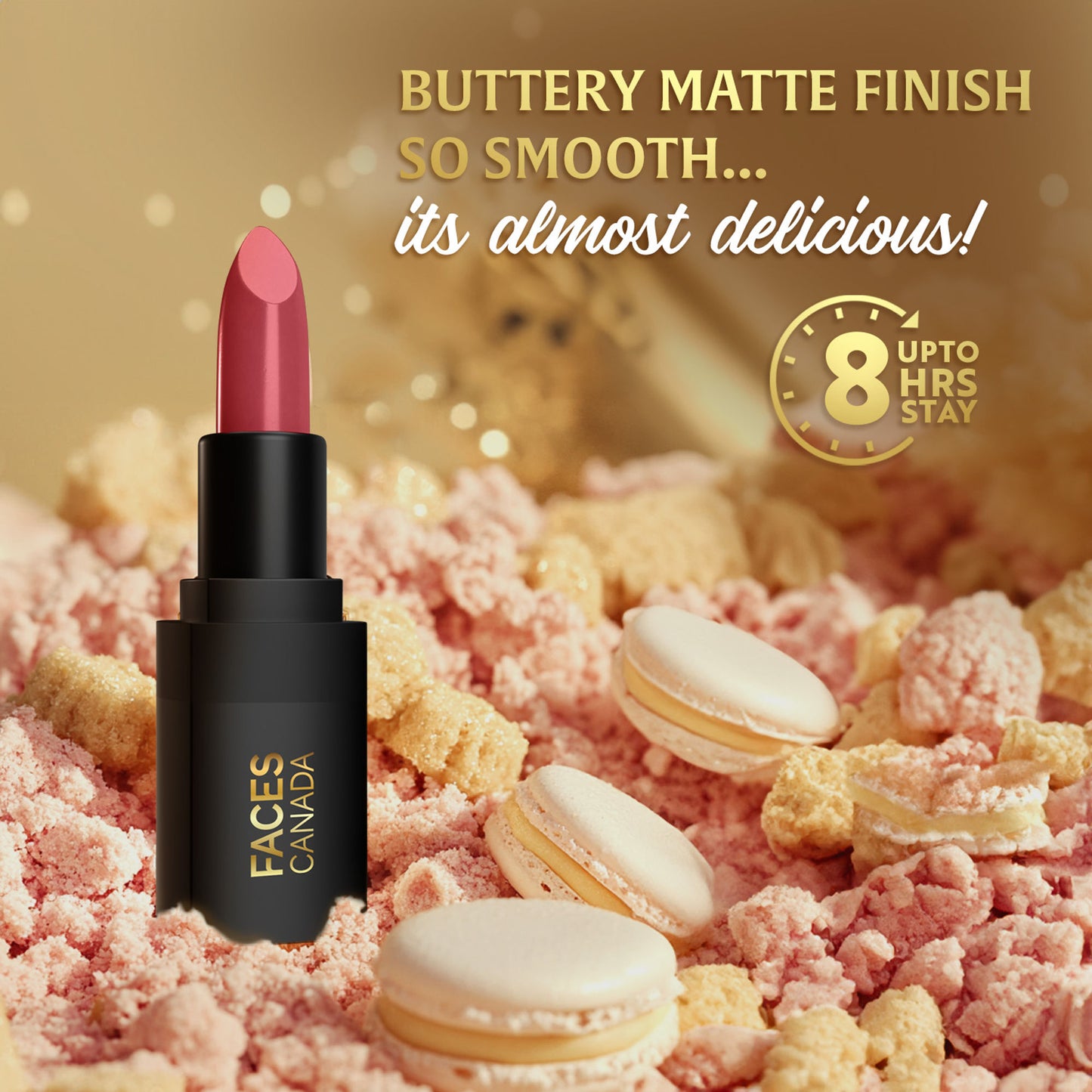 Faces Canada Comfy Matte Wow Bullet Lipstick - Rose Macaron 02