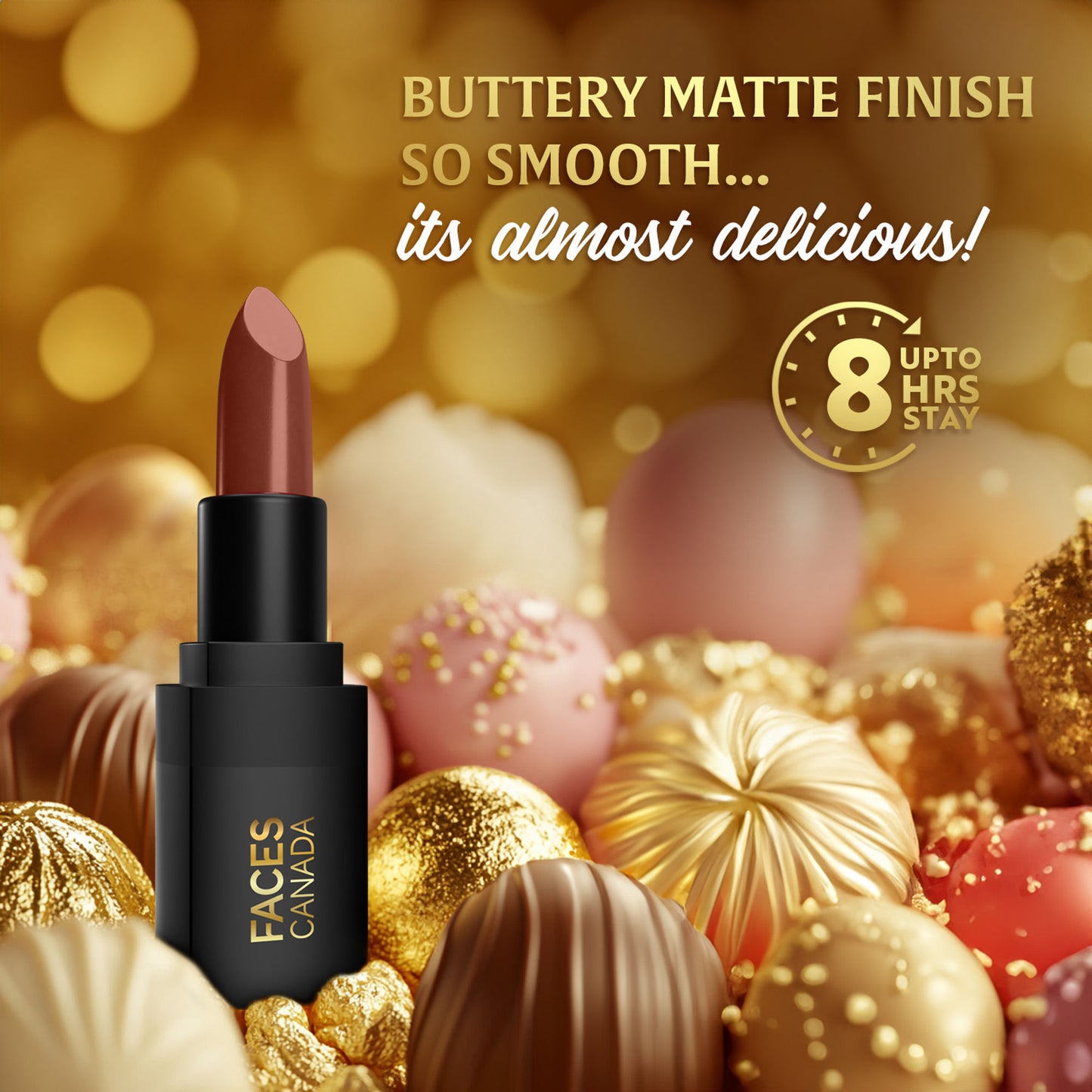 Faces Canada Comfy Matte Wow Bullet Lipstick - Hazelnut Crush 06