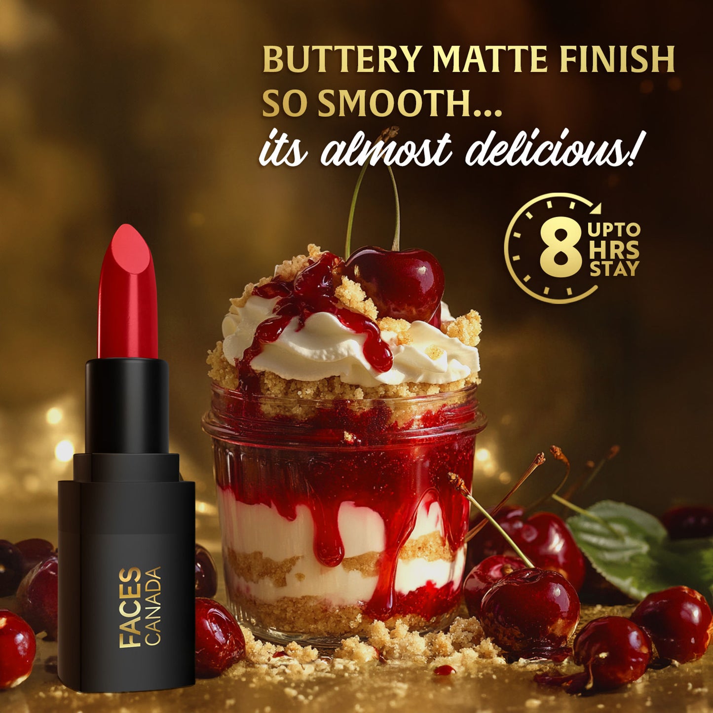Faces Canada Comfy Matte Wow Bullet Lipstick - Crimson Creme 07