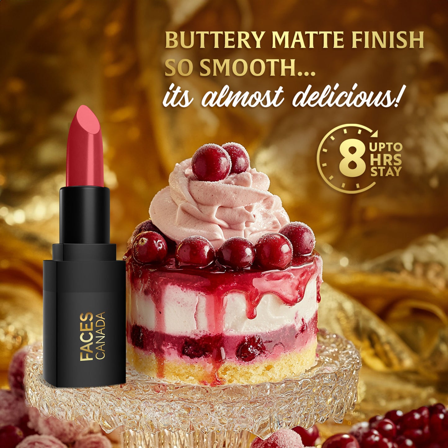 Faces Canada Comfy Matte Wow Bullet Lipstick - Mulberry Fudge 08