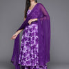 Dhiyona VA Women's Floral Printed Empire Silk Crepe Kurta with Trousers & Dupatta