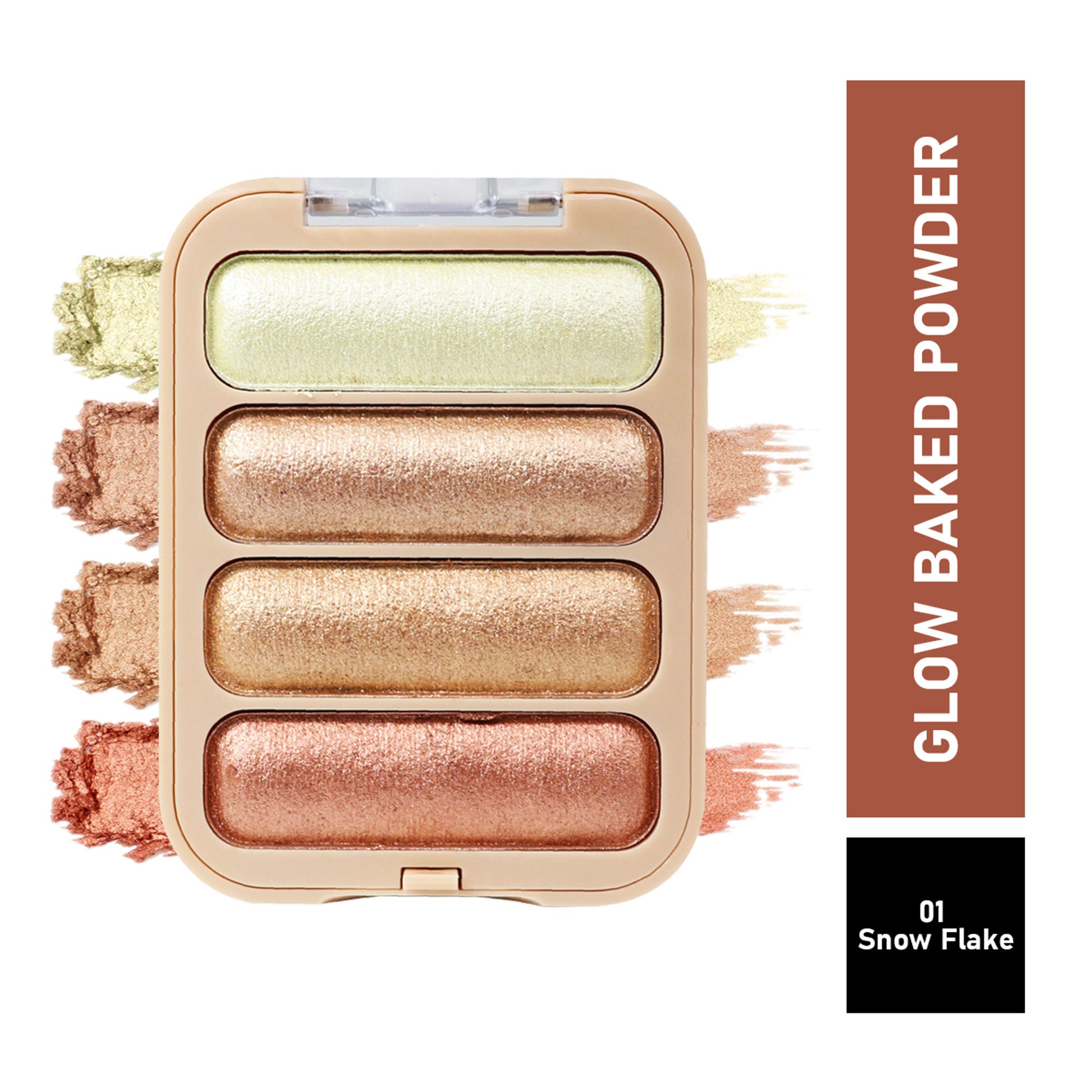 Half N Half Glow Baked Highlighter Powder - Snow Flake 01