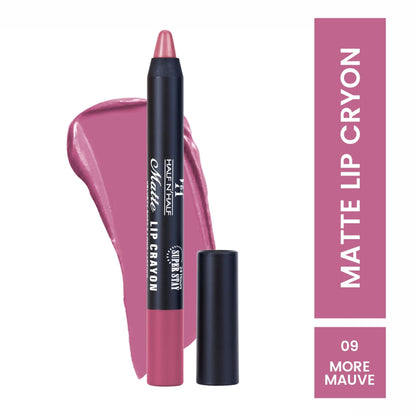 Half N Half Matte Velvet Lip Crayon in Pink-fusion, soft long-lasting 24-hour lip color with dual half-and-half design.