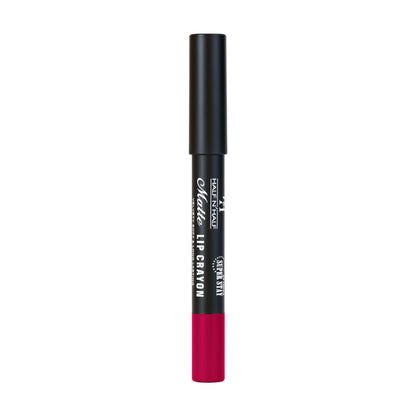Half N Half matte velvet lip crayon in deep magenta, long-lasting 24-hour super stay lipstick with soft, smooth texture.